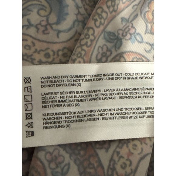 FINDERS KEEPERS Red Paisley Cyrus Dress Med High-low Tie In Back With Tassles - Picture 12 of 12